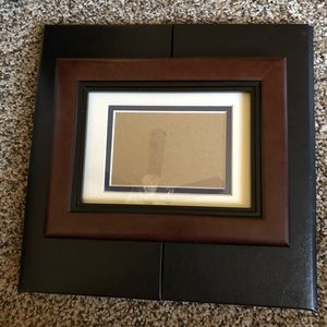 Dark Brown Almost Red Matted 3 x 5 Matted Frame